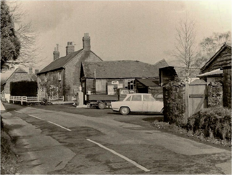 Lodsworth garage with the Morley wheelwrights shop behind 1960s