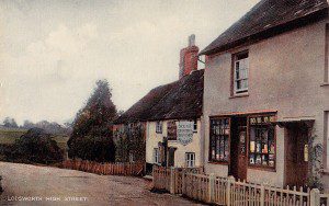 Miss Laukner's shop & Old Bells beer house 1910