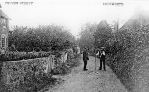 Mr Lovell & Mr Crosswell in Church Lane 1910