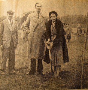 Mrs R D Hammick plants an oak to commemorate the Coronation 1953