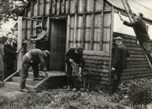 St Hilda's Chapel, Lickfold being repaired 1947-8